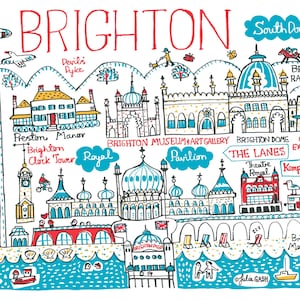 Brighton Postkarte von Julia Gash