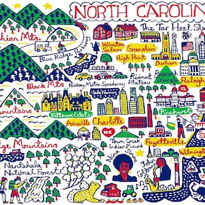 North Carolina Greeting Card by Julia Gash