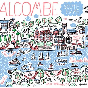 Salcombe Postkarte von Julia Gash