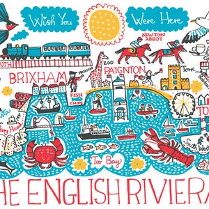 Englische Riviera Grußkarte von Dasher