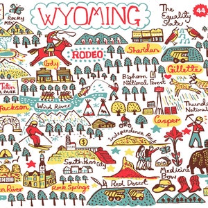 Cartolina dello stato del Wyoming di Julia Gash