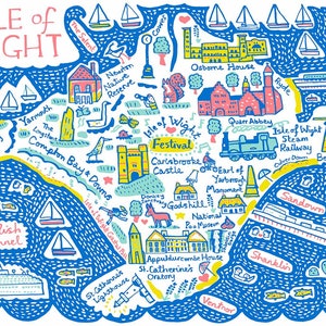 Isle of Wight Grußkarte von Julia Gash
