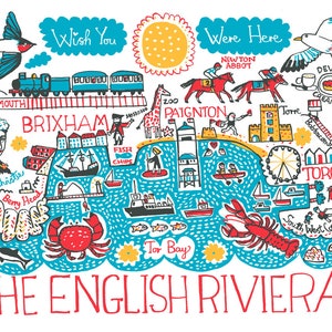 Englische Riviera Postkarte von Julia Gash