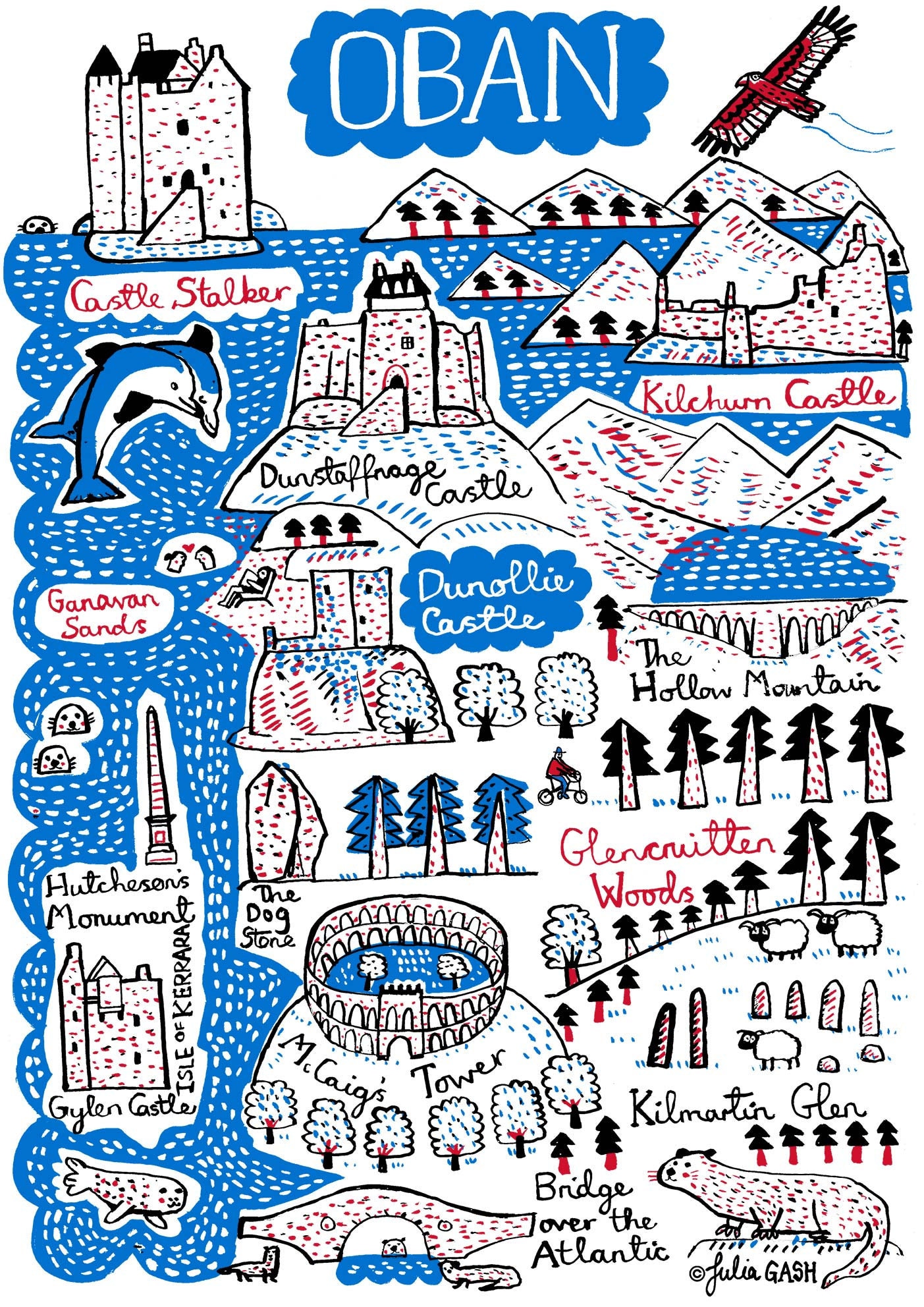 Oban Postcard by Julia Gash - Etsy Finland