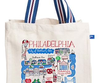Philadelphia Natural Canvas Tote Bag by Julia Gash