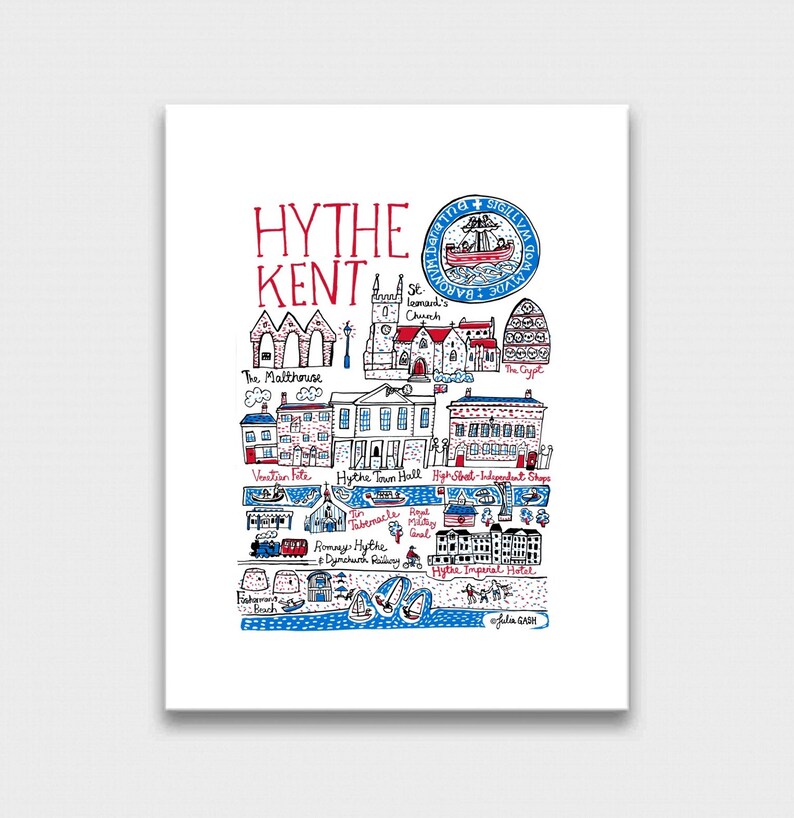 Hythe, Kent Art Print by Julia Gash No Frame