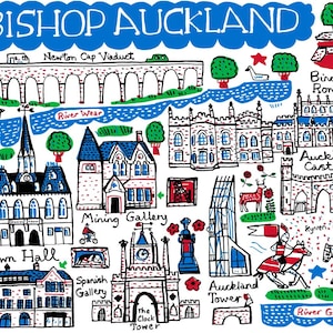 Bischof Auckland Grußkarte von Julia Gash