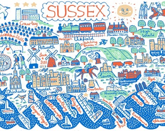 Sussex Art Print by Julia Gash