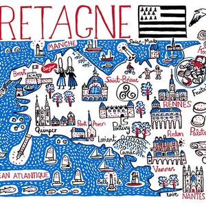 Bretagne Postkarte von Julia Gash