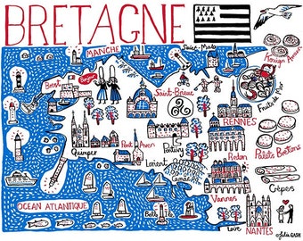 Carte postale Bretagne par Julia Gash