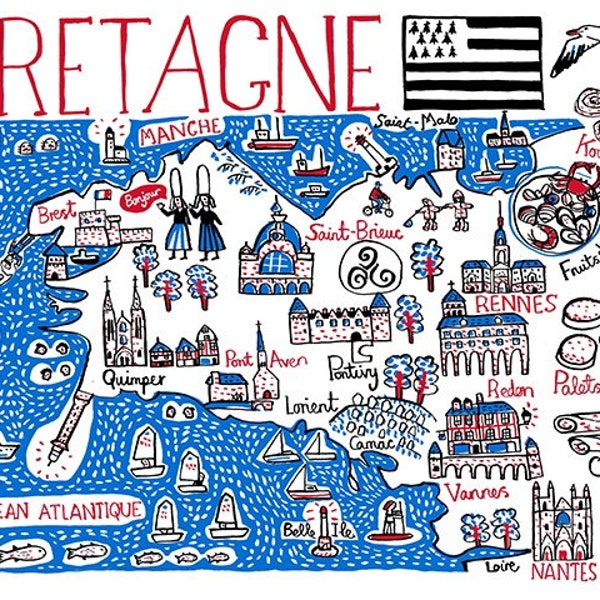 Bretagne  Art Print by Julia Gash