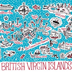 Biglietto d'auguri delle Isole Vergini britanniche di Julia Gash