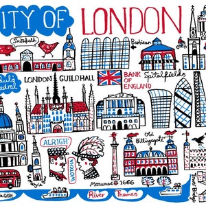 London City Postkarte von Julia Gash