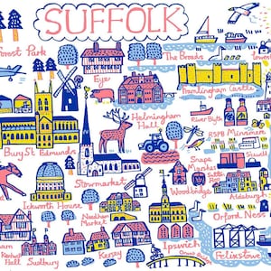 Suffolk Grußkarte von Julia Gash