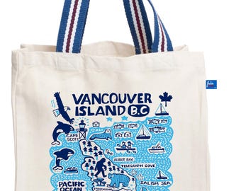 Bolso tote de lona natural de la isla de Vancouver de Julia Gash