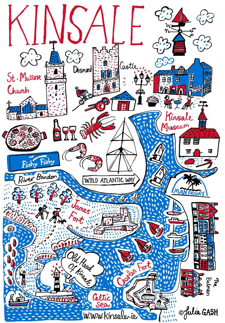 Kinsale Postcard by Julia Gash - Etsy