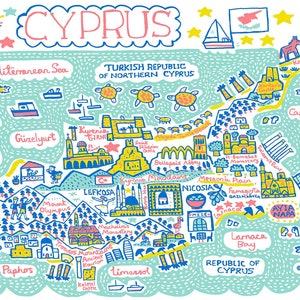 Cyprus Wenskaart door Julia Gash