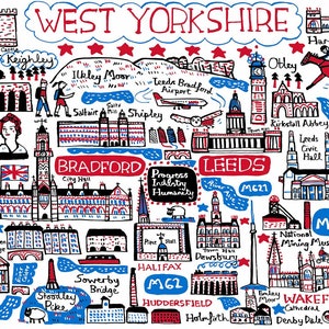 West Yorkshire Postkarte von Julia Gash