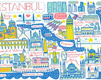 Istanbul Greeting Card by Julia Gash