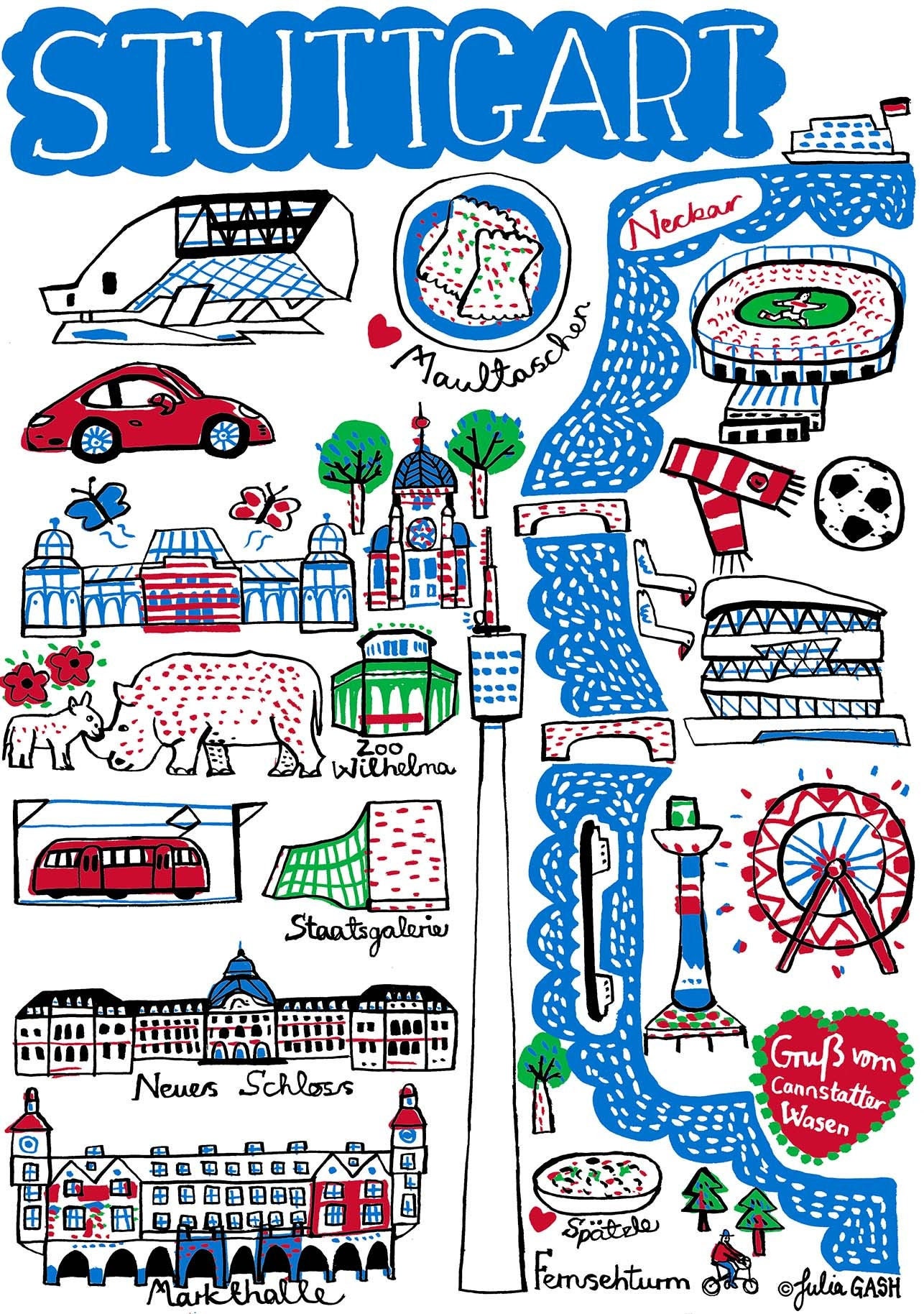 Stuttgart Postcard by Julia Gash