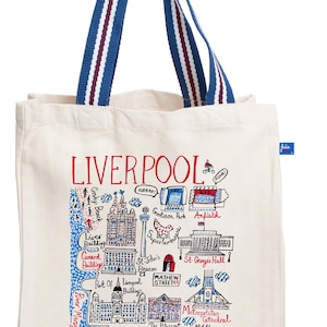 Liverpool Natural Canvas Tote Bag by Julia Gash