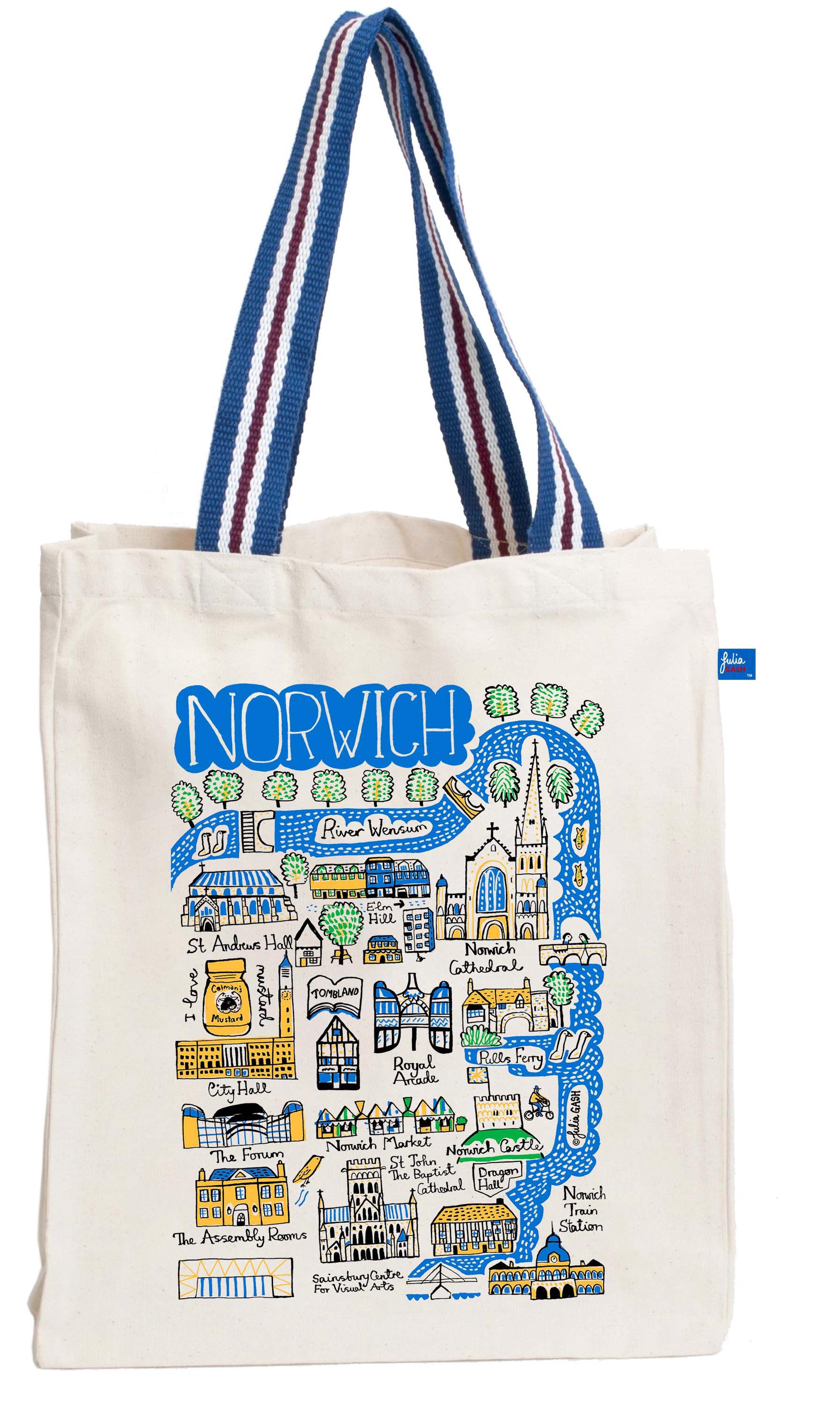 Norwich Natural Canvas Tote Bag by Julia Gash - Etsy