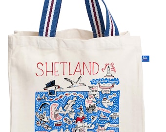 Bolso tote de lona natural Shetland de Julia Gash