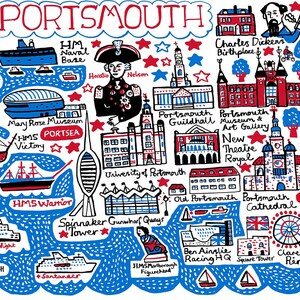 Tarjeta de felicitación de Portsmouth de Julia Gash