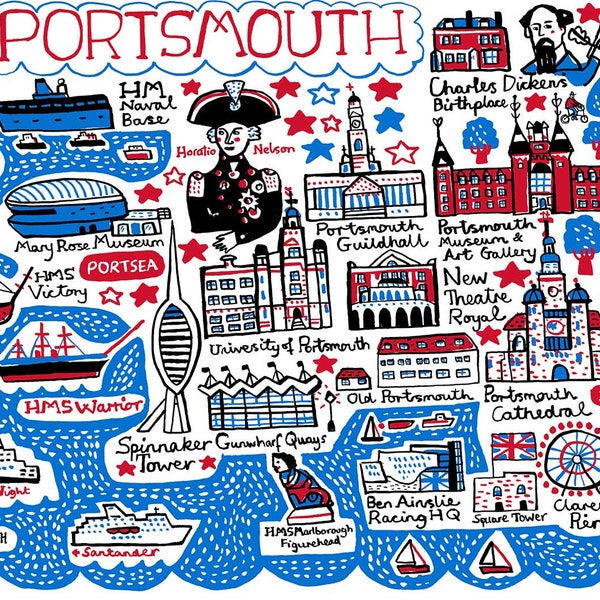 Portsmouth Greeting Card by Julia Gash