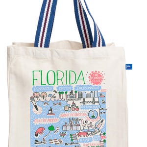 Florida Natural Canvas Tote Bag by Julia Gash