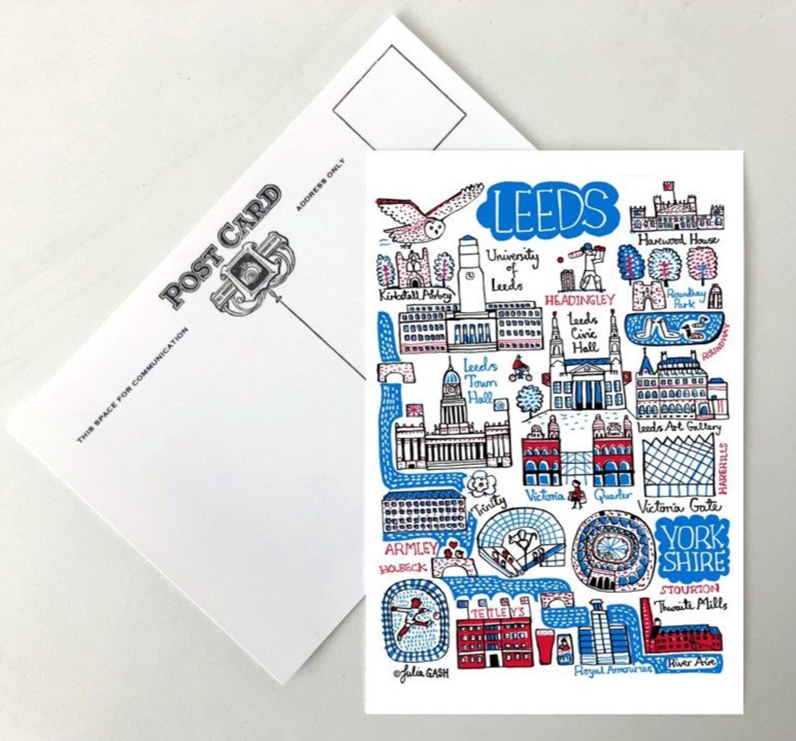 Leeds Postcard by Julia Gash Etsy UK