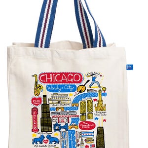 Chicago Natural Canvas Tote Bag by Julia Gash