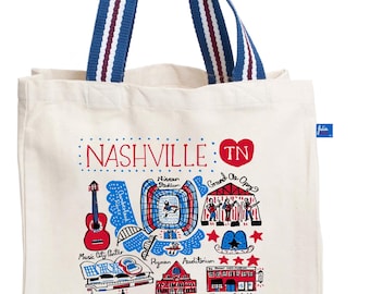 Nashville Natural Canvas Tote Bag by Julia Gash