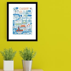 Cardiff Art Print by Julia Gash - Etsy