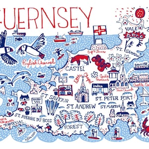 Guernsey Greeting Card by Julia Gash