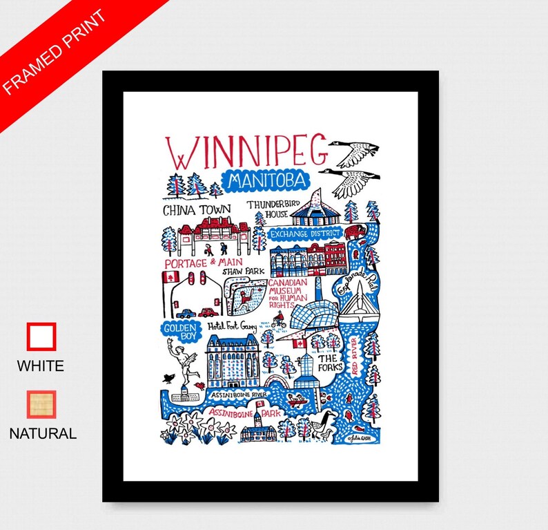 Winnipeg Art Print by Julia Gash Etsy