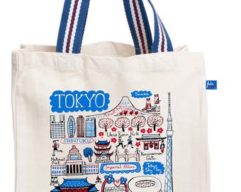 Tokyo Natural Canvas Tote Bag by Julia Gash