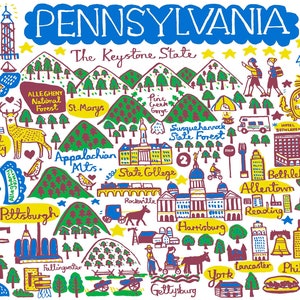 Pennsylvania State Art Print by Julia Gash