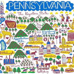 Pennsylvania State Art Print by Julia Gash