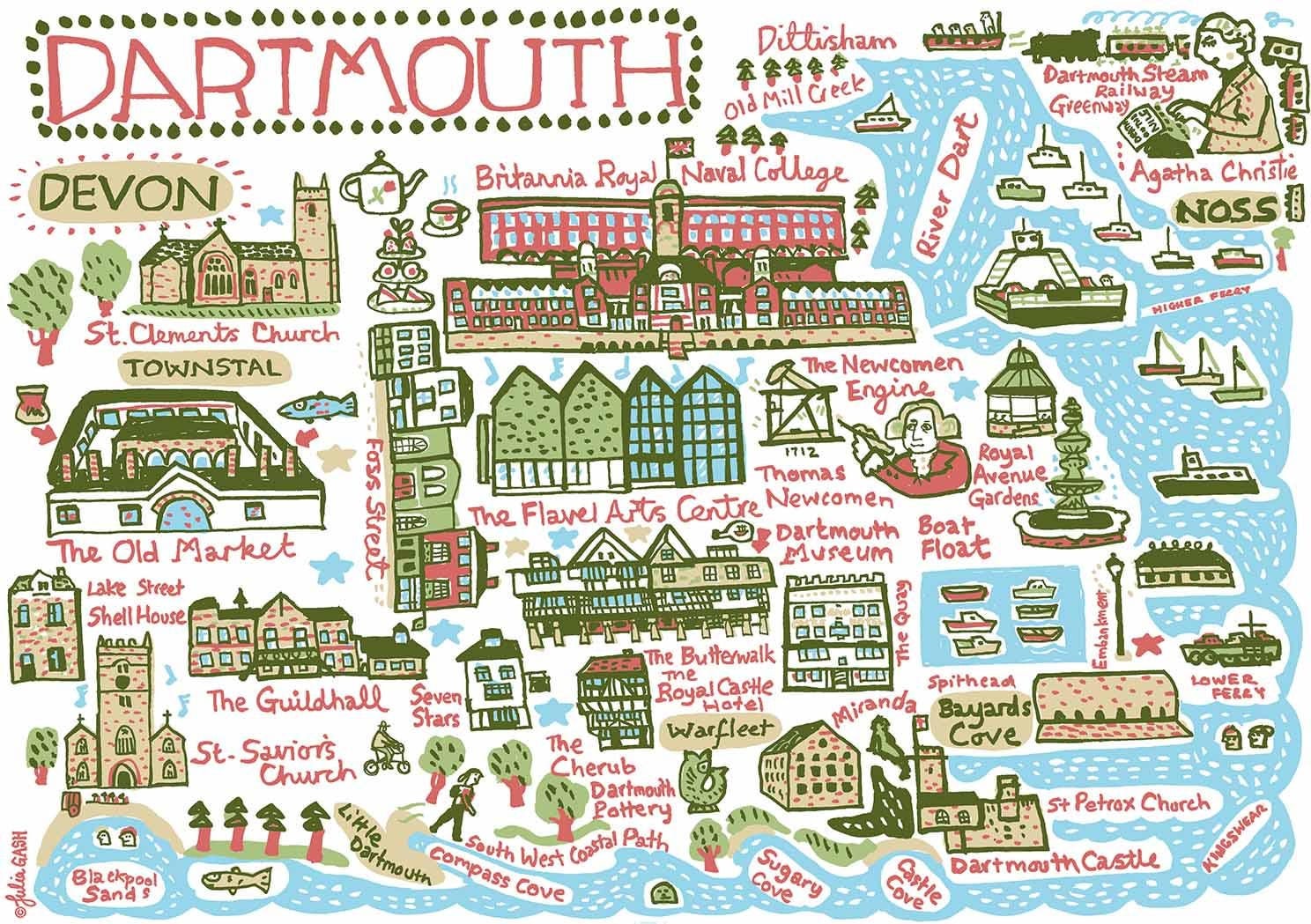 Dartmouth Art Print by Julia Gash New Zealand