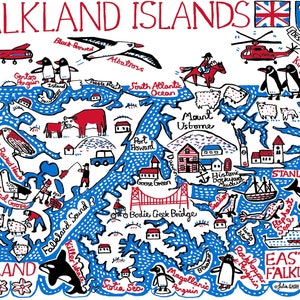Impresión de arte de las Islas Malvinas por Julia Gash