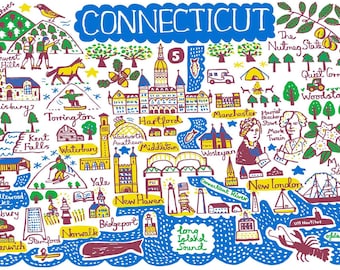 Connecticut Greeting Card by Julia Gash