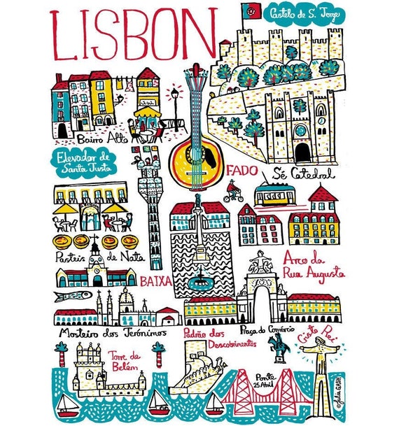 Lisbon Art Print by Julia Gash