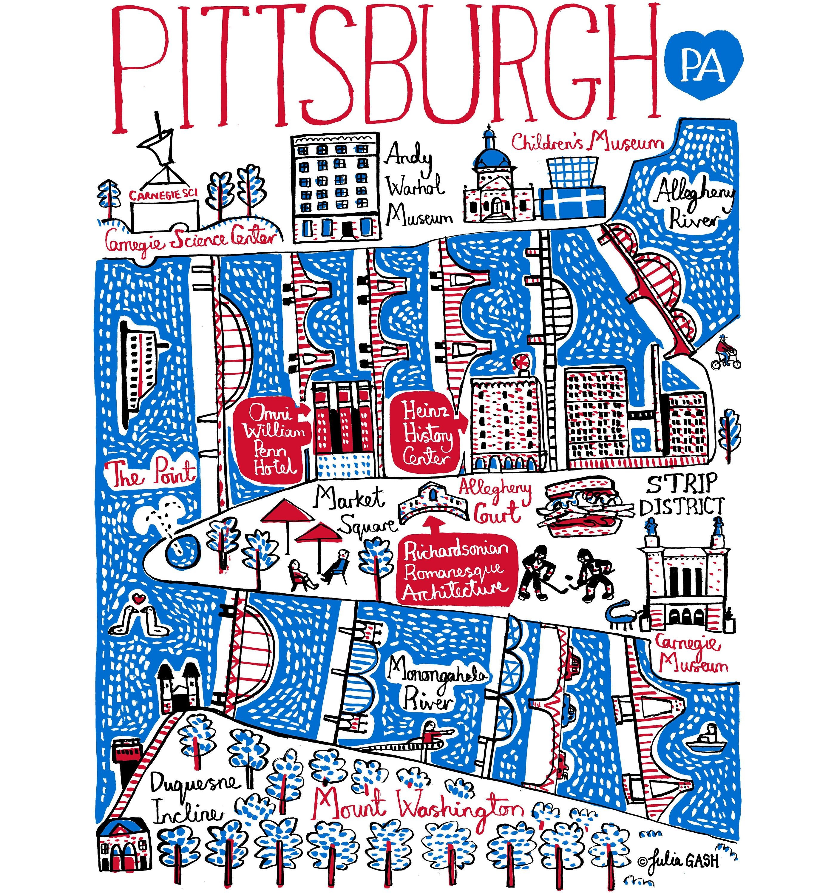 Pittsburgh Postcard by Julia Gash