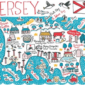 Jersey Postkarte von Julia Gash