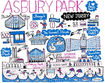 Pocztówka Asbury Park autorstwa Julii Gash