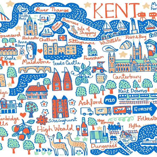 Kent Art Print by Julia Gash