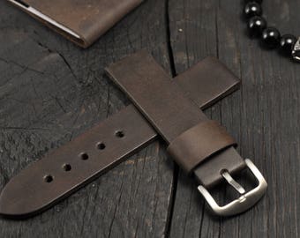 mens leather watch bands 21mm