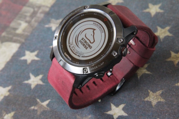 Handmade Watch Strap for Garmin Fenix 6,6S,6X Pro /5,5S,5X /3,HR Watch Band  Strap, Garmin MARQ /tactix, Quatix 3/5 Vivomove Leather Strap -  Denmark