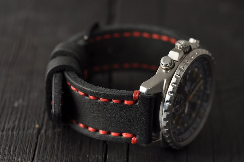 Handmade Leather Mens Watch Strap 16mm 18mm 20mm 22mm 24mm Etsy